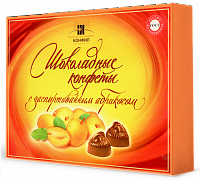 Шоколадные конфеты с заспиртованным абрикосом, 300 г